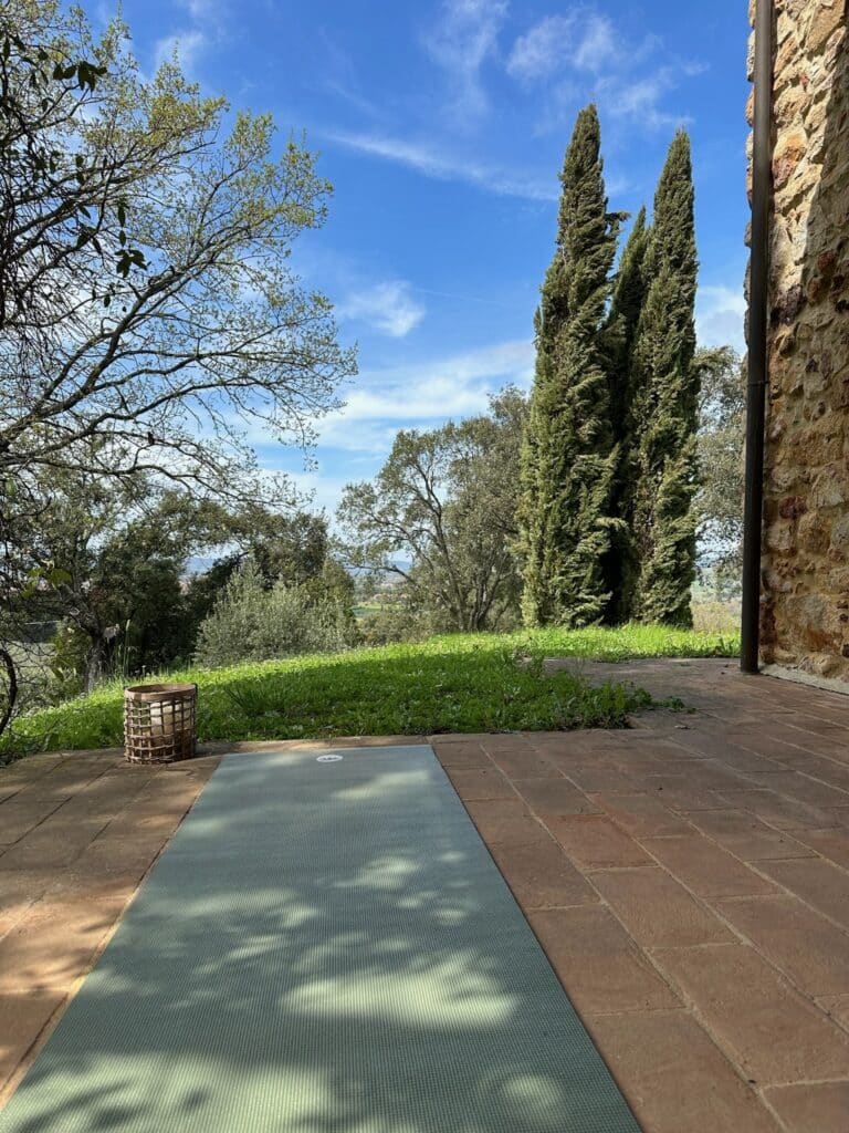 Yoga workation on the veranda