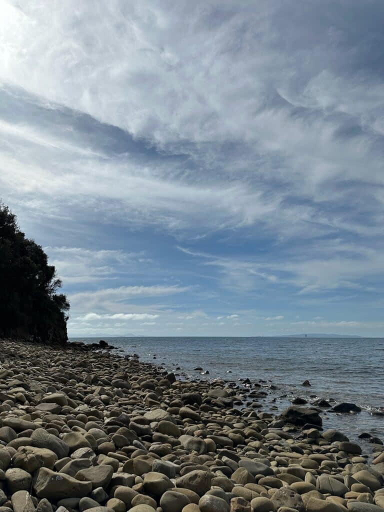 View to Elba from the Cala di Terra Rossa