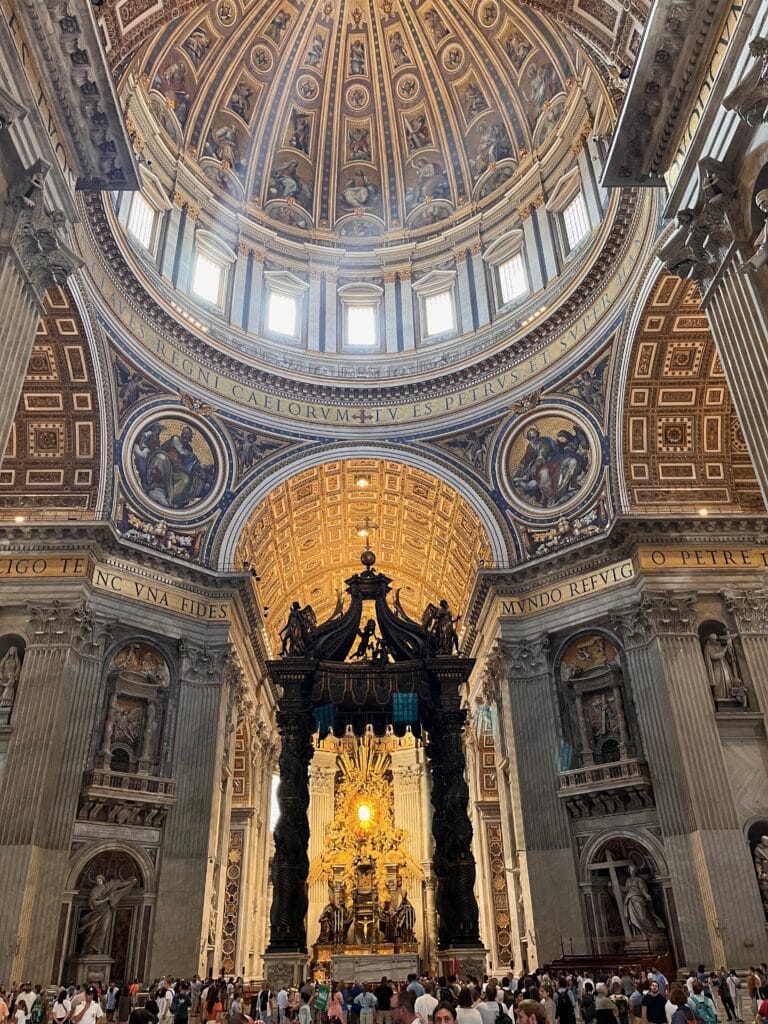 The high altar and dome of St. Peter's Basilica